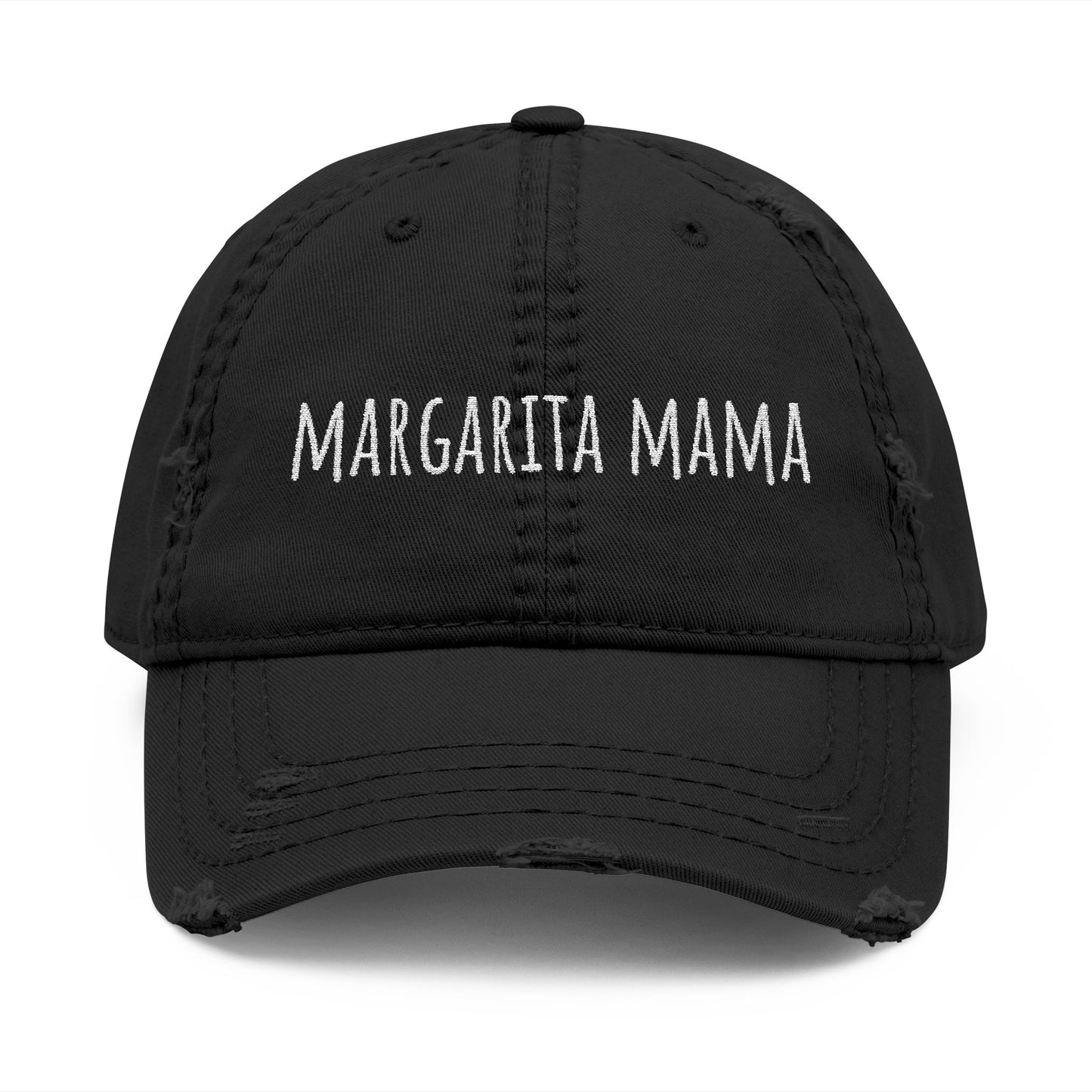 Margarita Mama Distressed Embroidered Cap - white font in multiple colors
