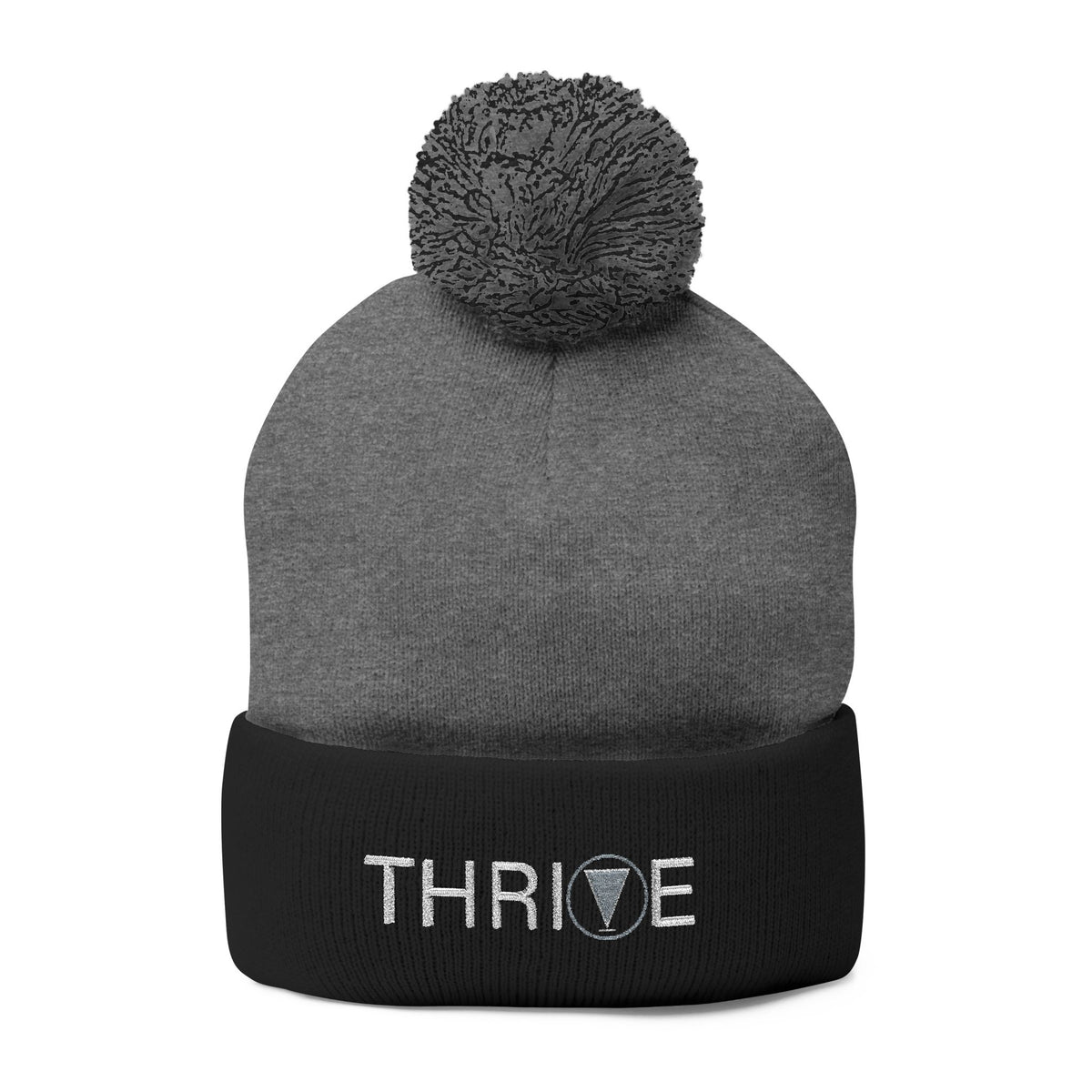 *Thrive Embroidered Pom-Pom Knit Cap in multiple colors