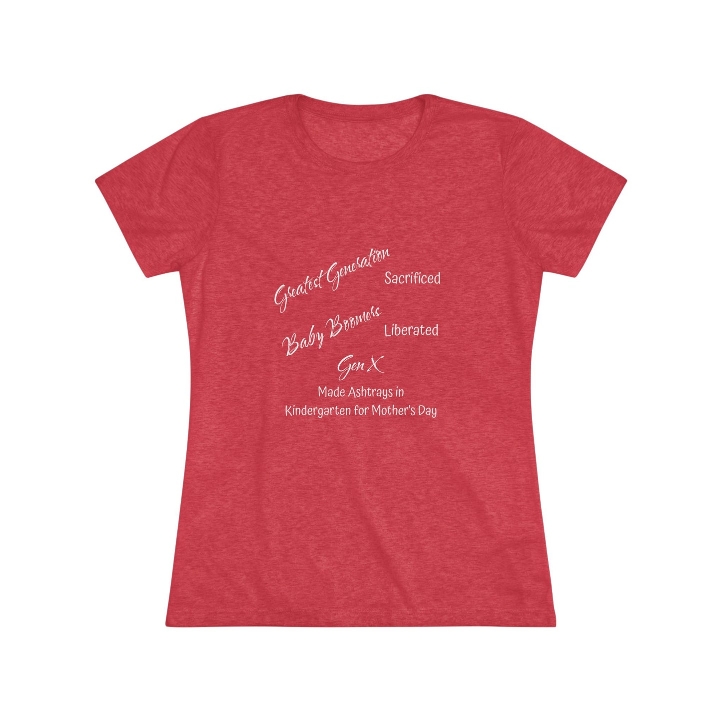Gen X Ashtrays NL Tee - white font in multiple colors