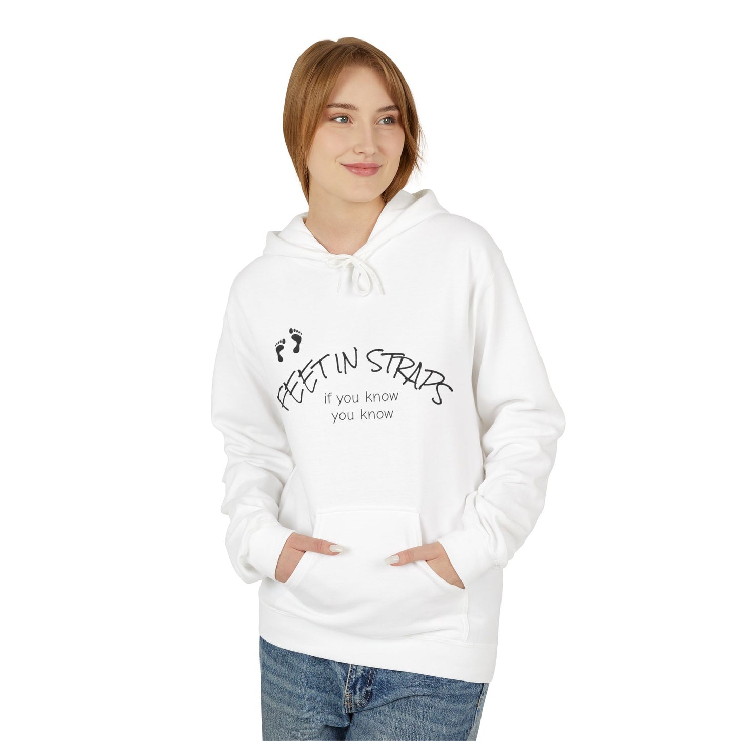 Feet in Straps Fleece GD Hoodie - white font in multiple colors