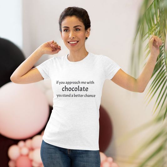 Approach with Chocolate Triblend Slim Fit Softest Tee- black font in multiple colors