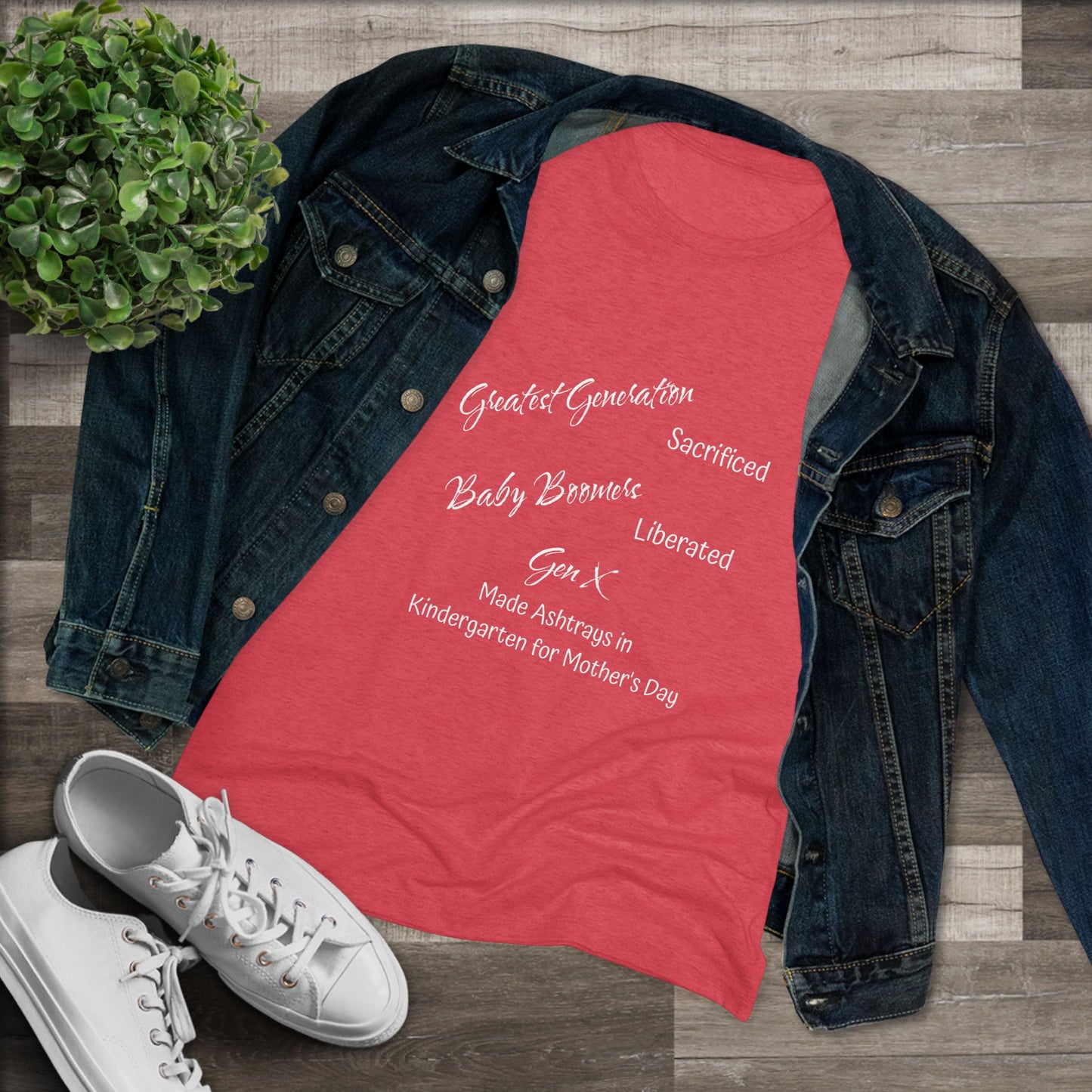Gen X Ashtrays Triblend Slim Fit Softest Tee - white font in multiple colors