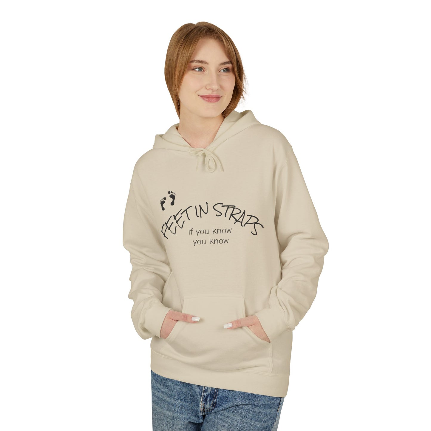 Feet in Straps Fleece GD Hoodie - white font in multiple colors
