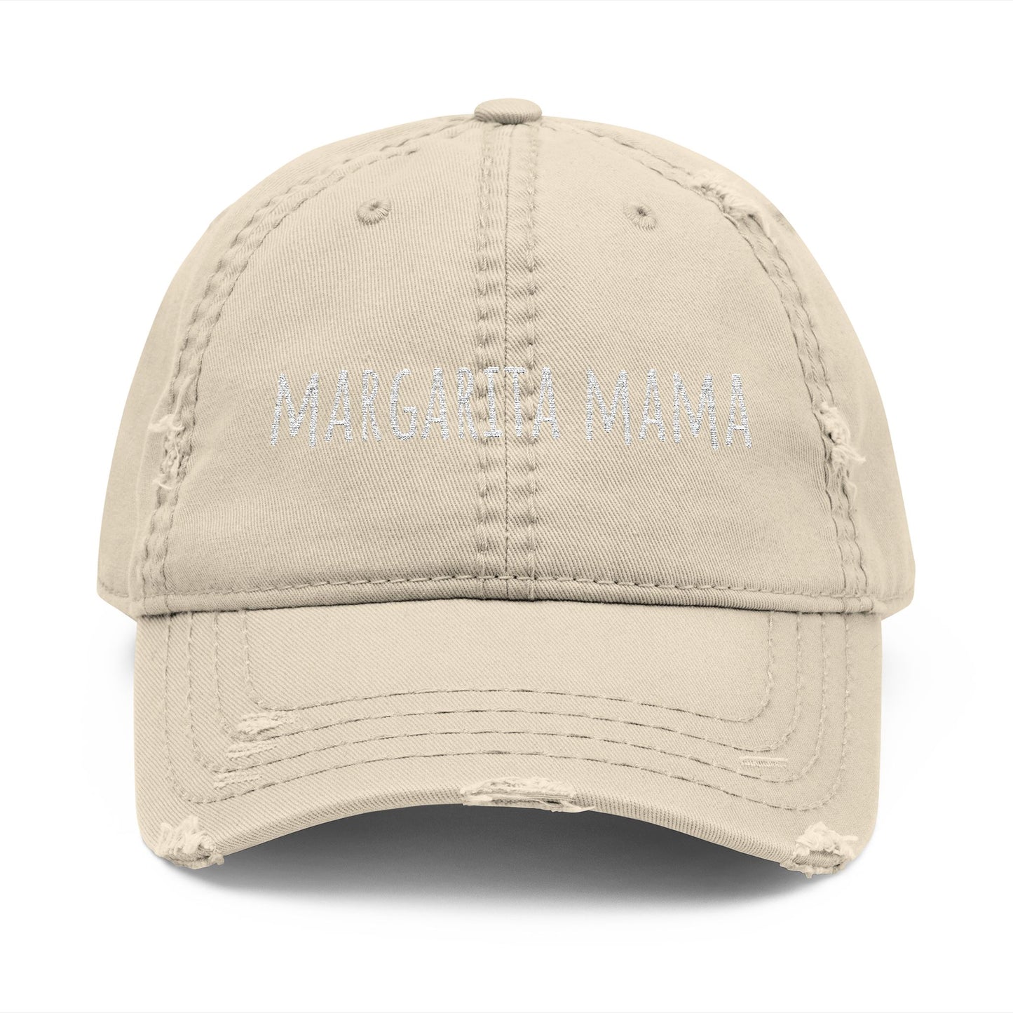 Margarita Mama Distressed Embroidered Cap - white font in multiple colors