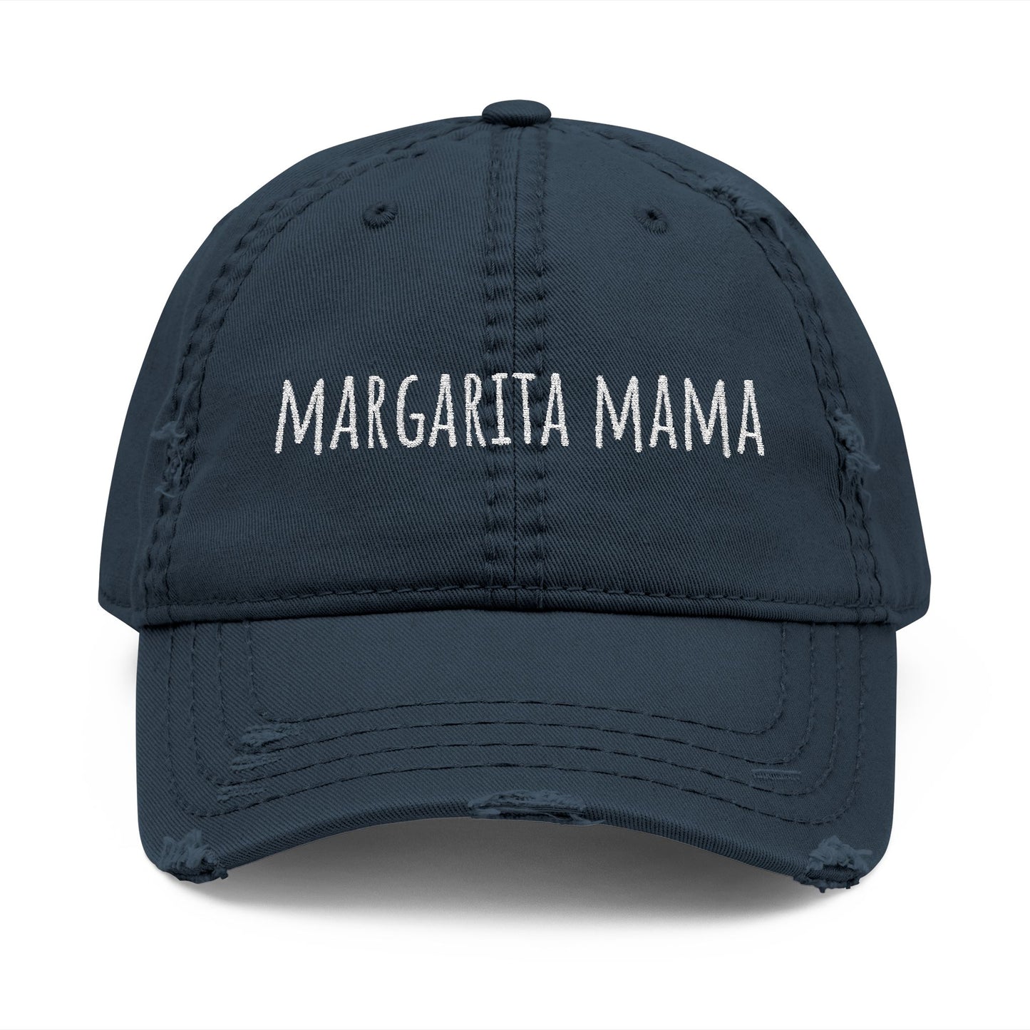 Margarita Mama Distressed Embroidered Cap - white font in multiple colors