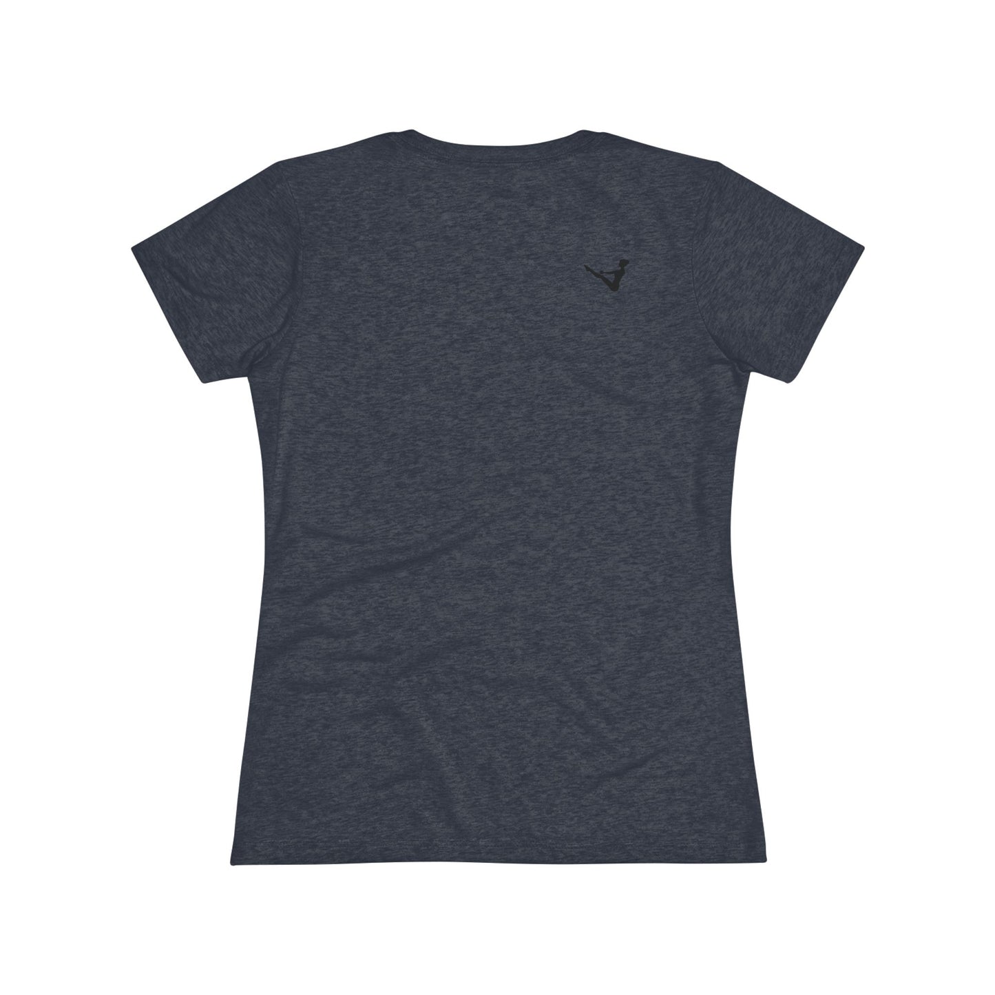 No Muscle Left Behind: Pilates Triblend Slim Fit Softest Tee- white font in multiple colors
