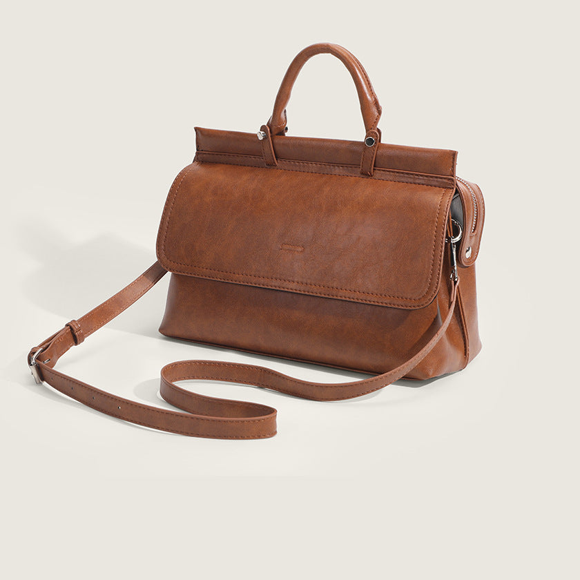 MD Handle Bag in brown and black