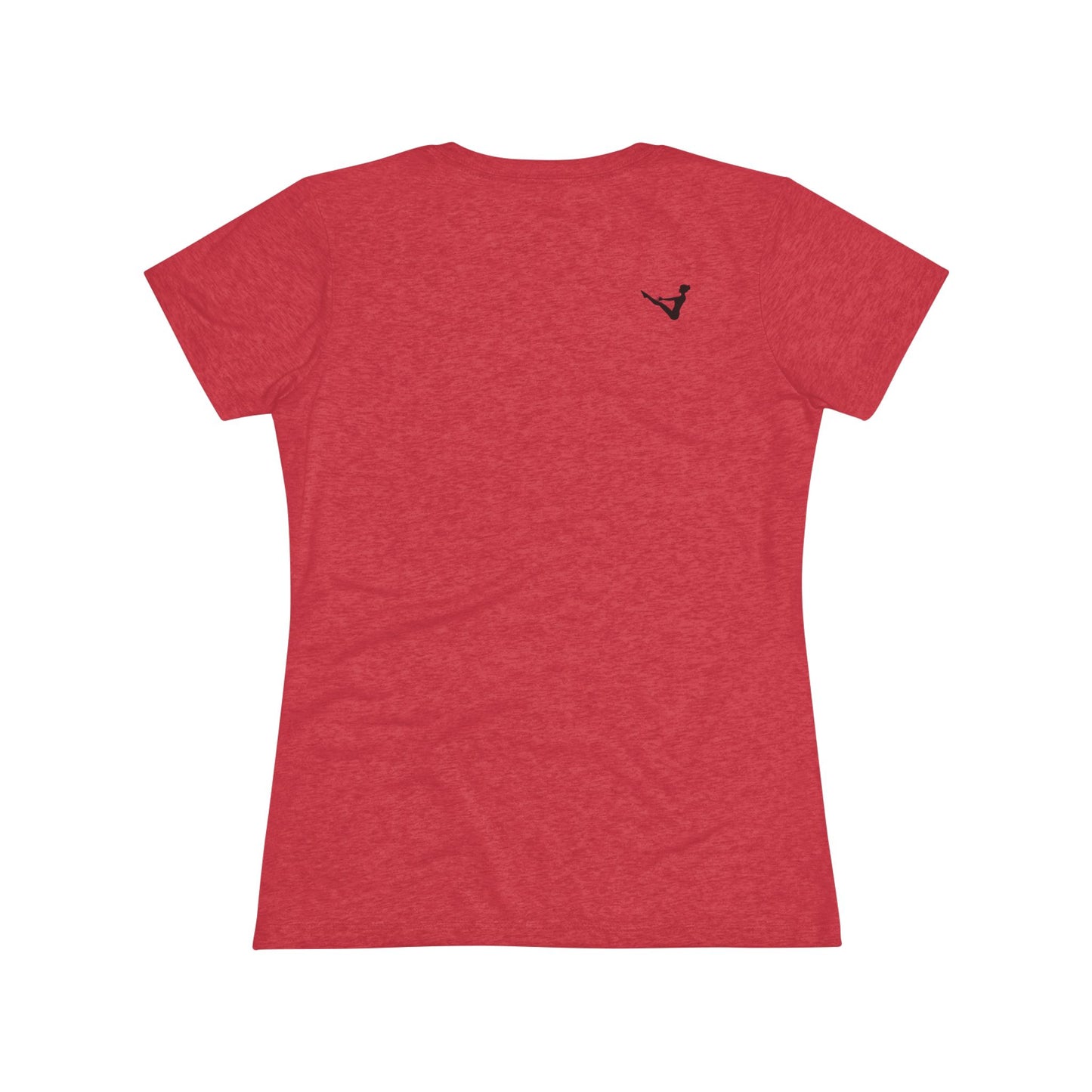 No Muscle Left Behind: Pilates Triblend Slim Fit Softest Tee- white font in multiple colors