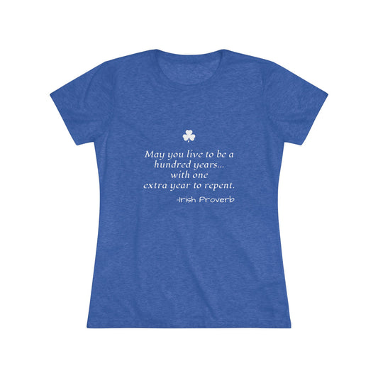 Irish Proverb NL Tee - white font