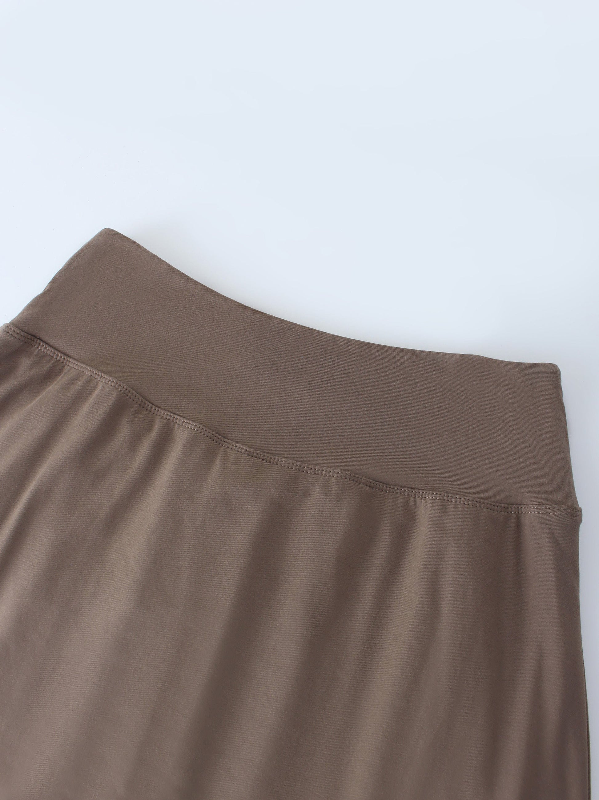 DOUBLE LAYER SKIRT-BROWN-2