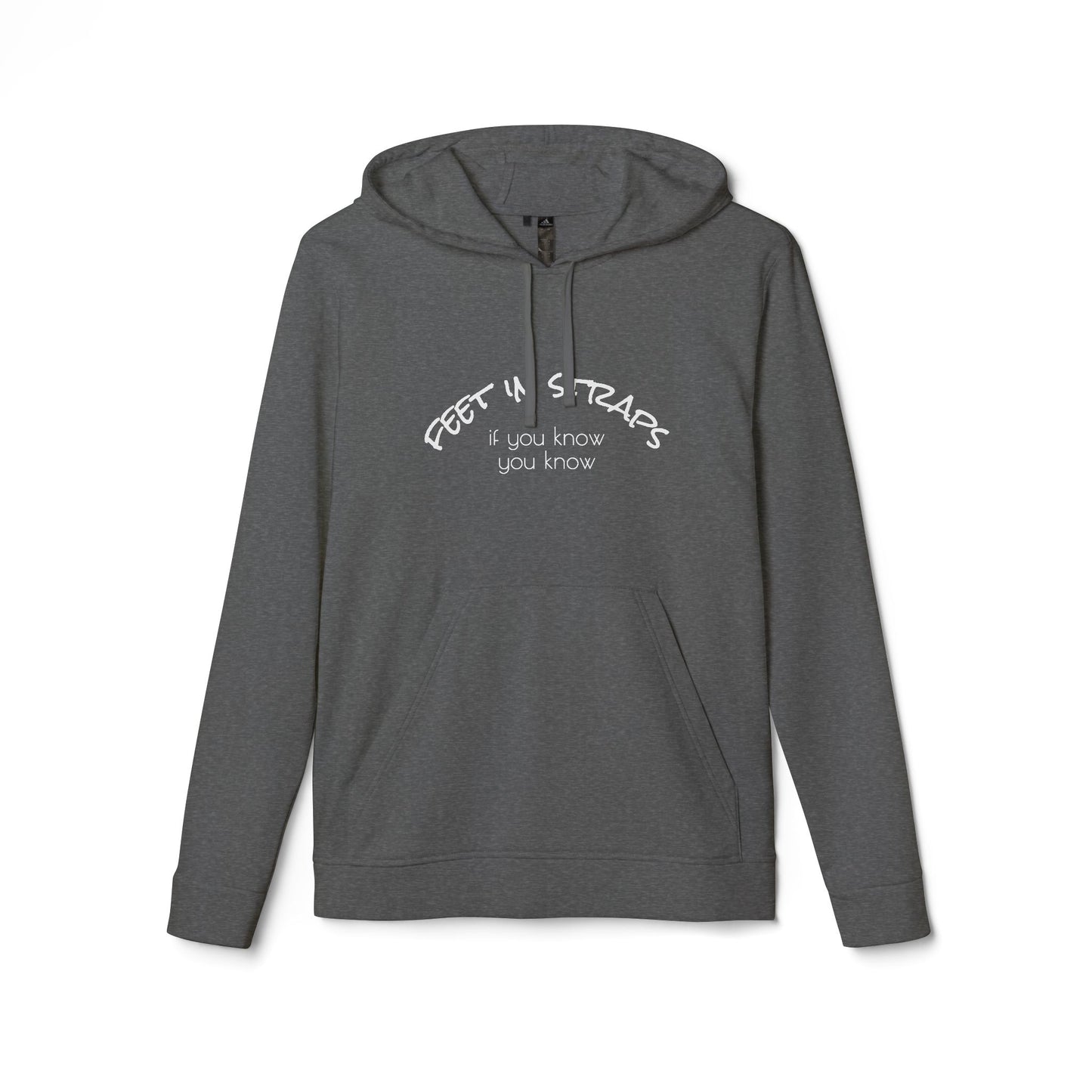 Feet in Straps Fleece Hoodie - white font in multiple colors