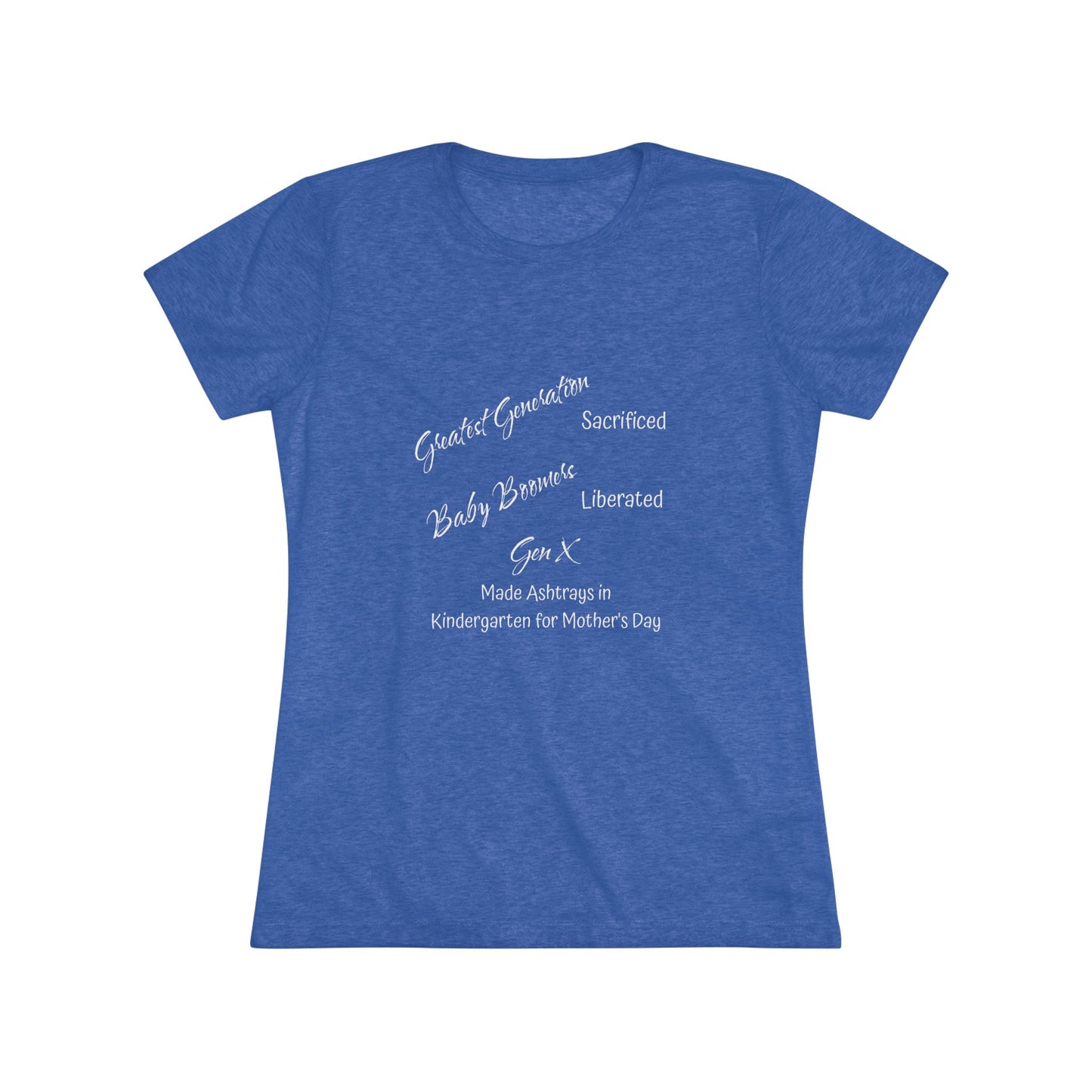 Gen X Ashtrays NL Tee - white font in multiple colors
