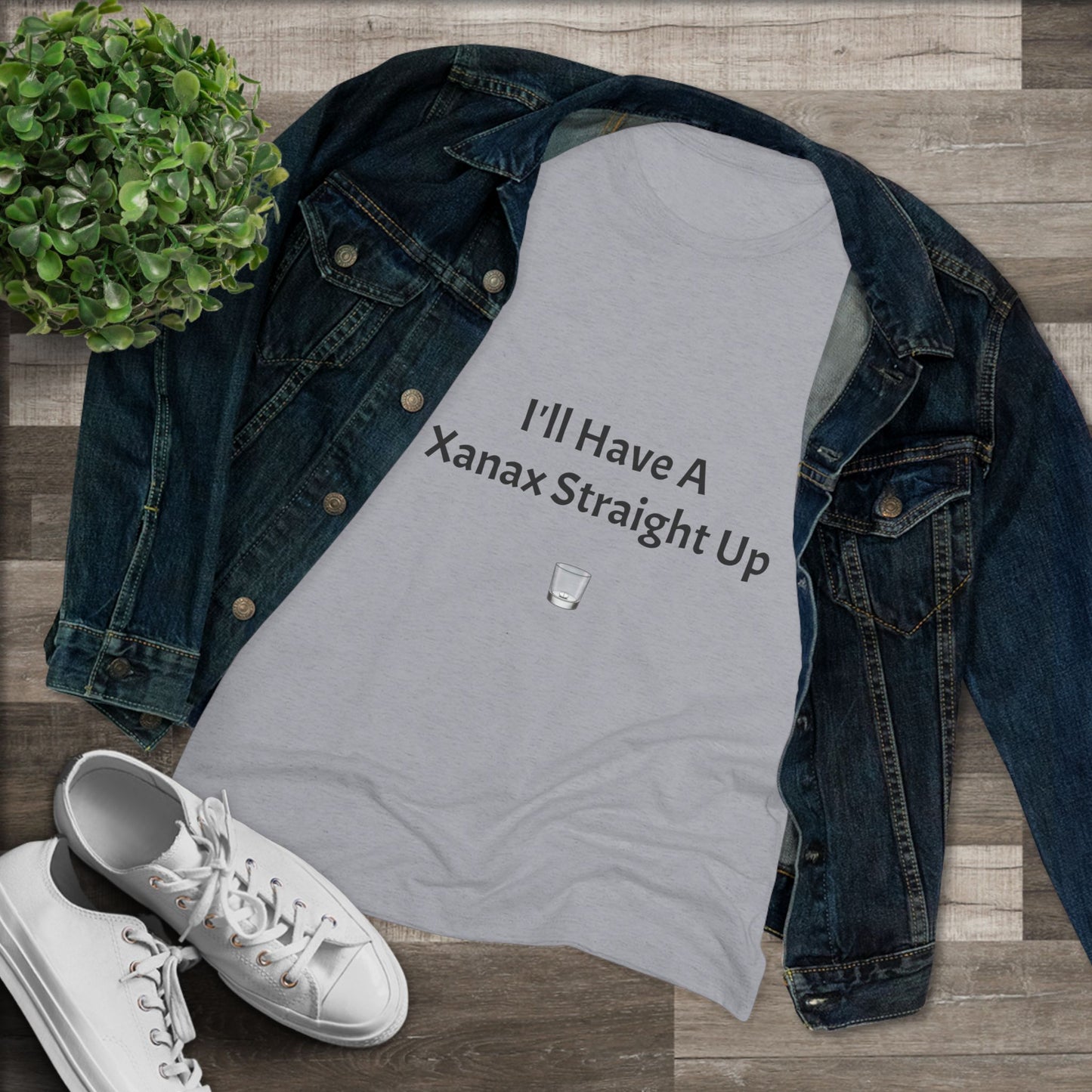 Xanax Straight Up NL Tee - black font in multiple colors