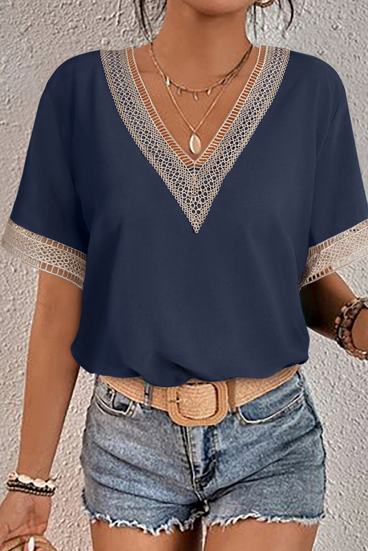 Lace Trim Blouse