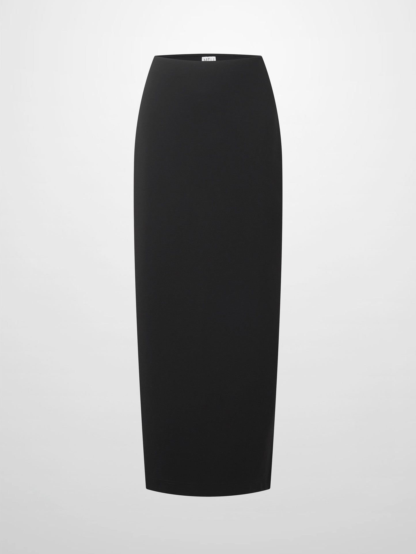 Straight Maxi Stretch Skirt-Black-0