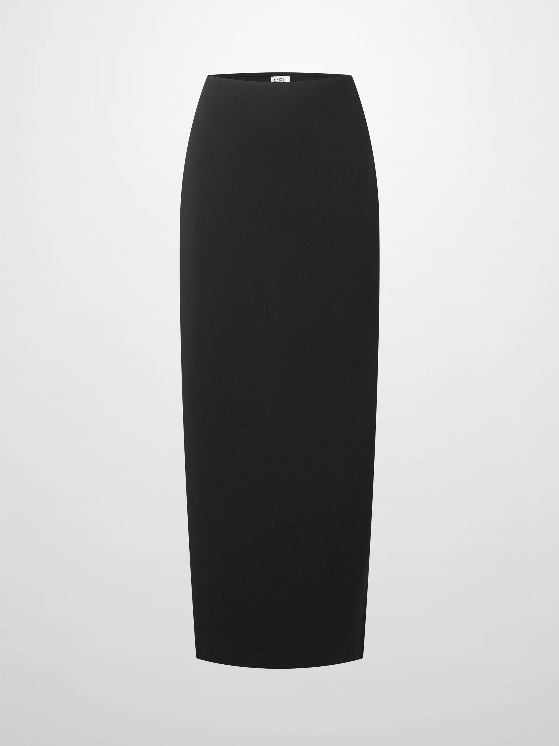 Straight Maxi Stretch Skirt-Black-0