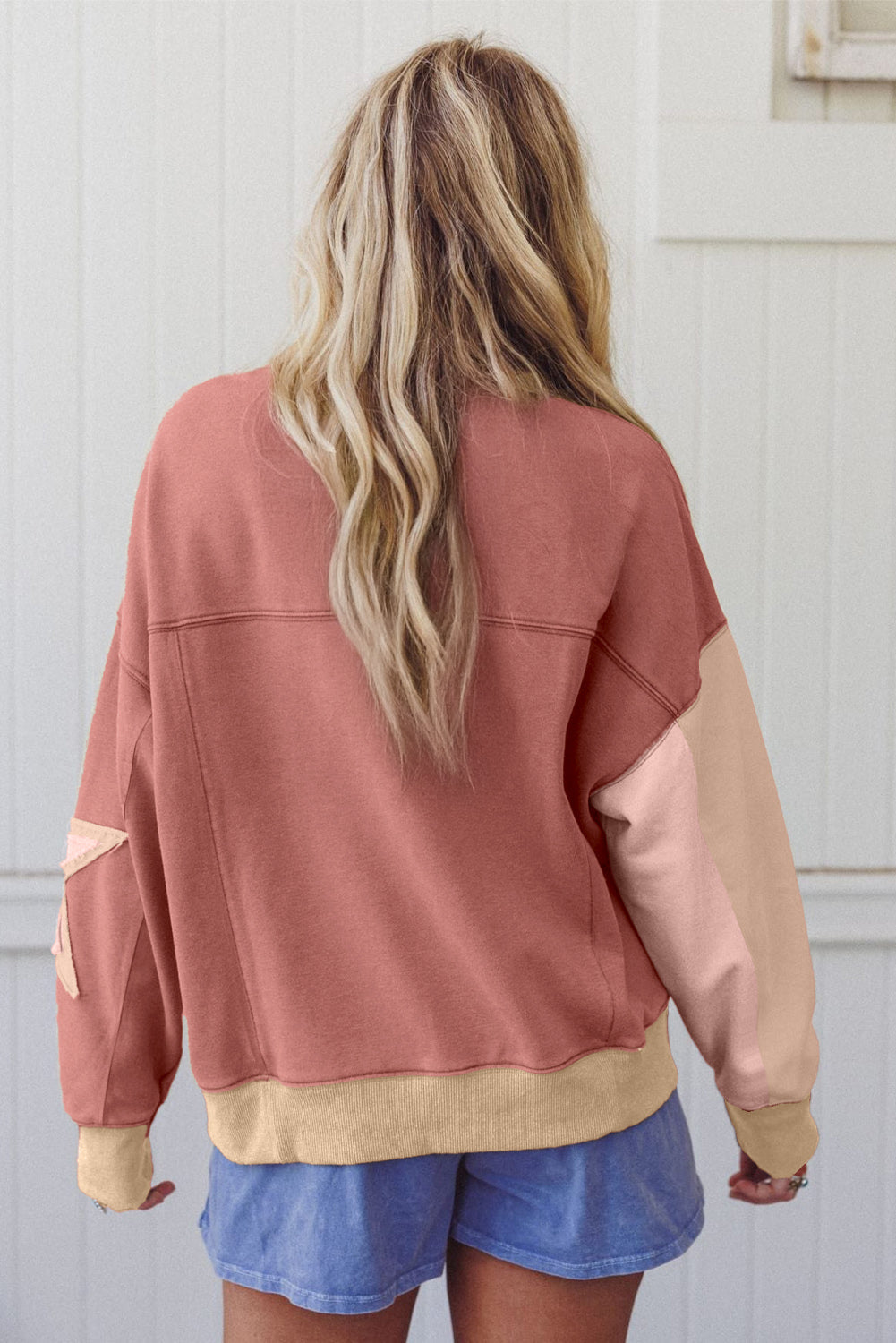 Star Patchwork Sweatshirt in multiple colors