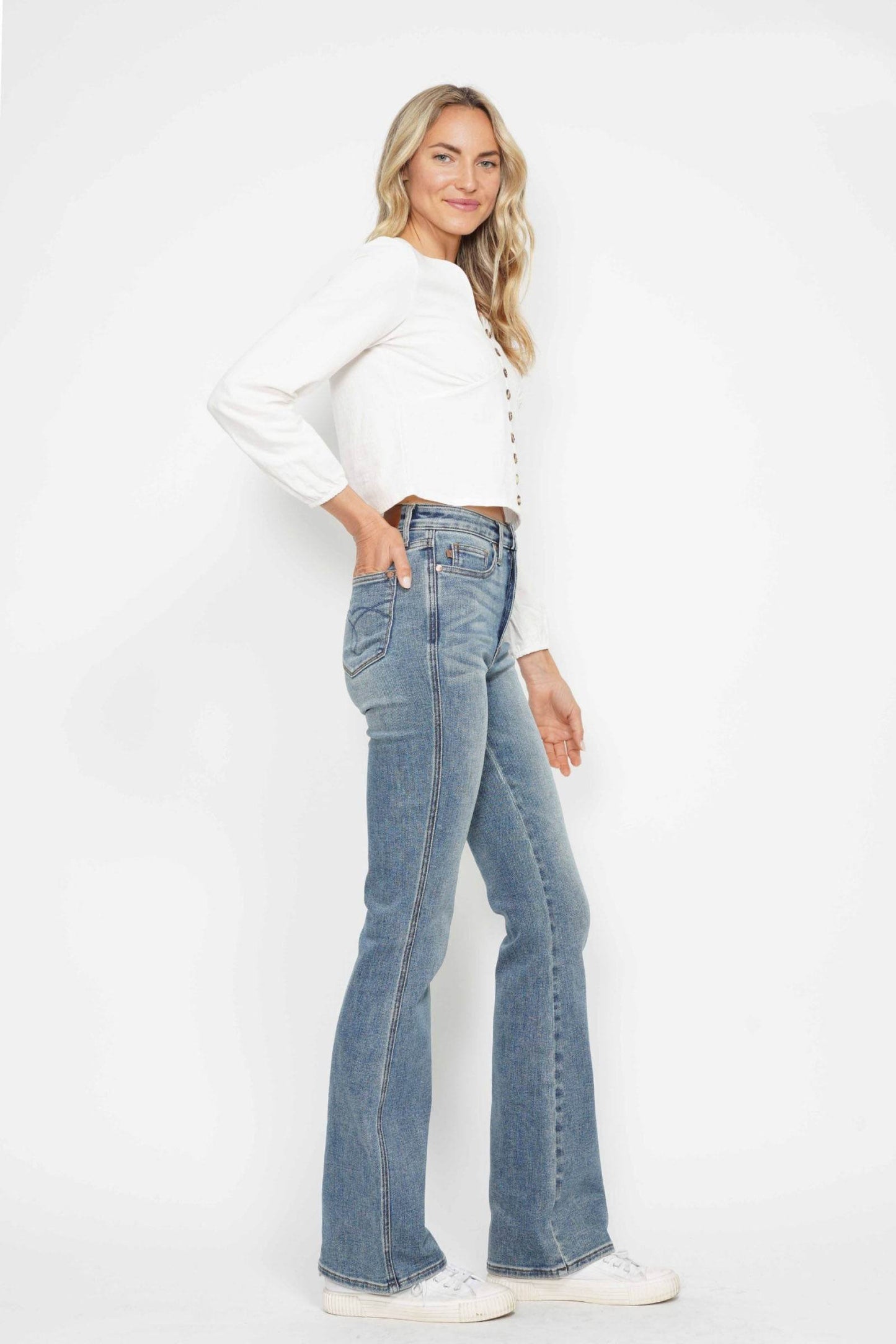 The Estelle Jean - High Rise Bootcut Jeans with Tummy Control by Judy Blue (long, regular, short lengths)
