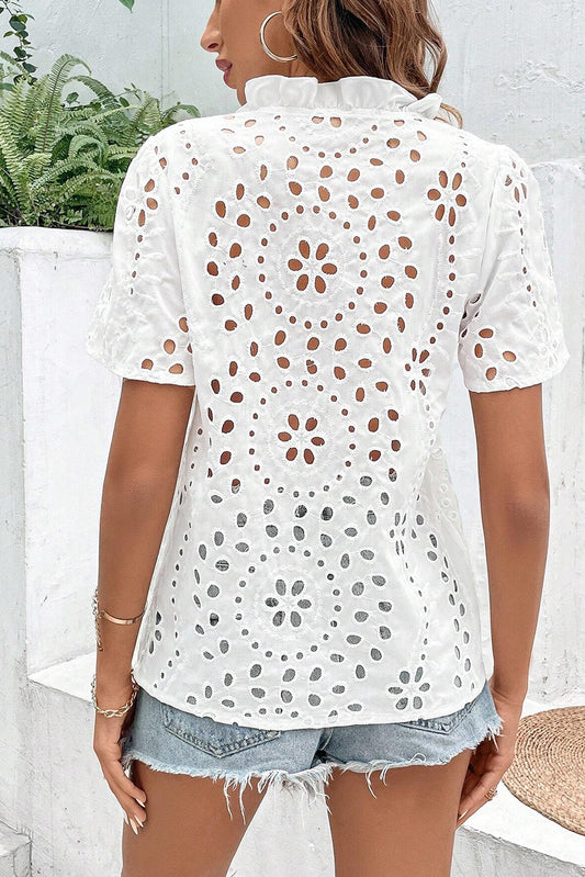 Geometric Embroidered Blouse