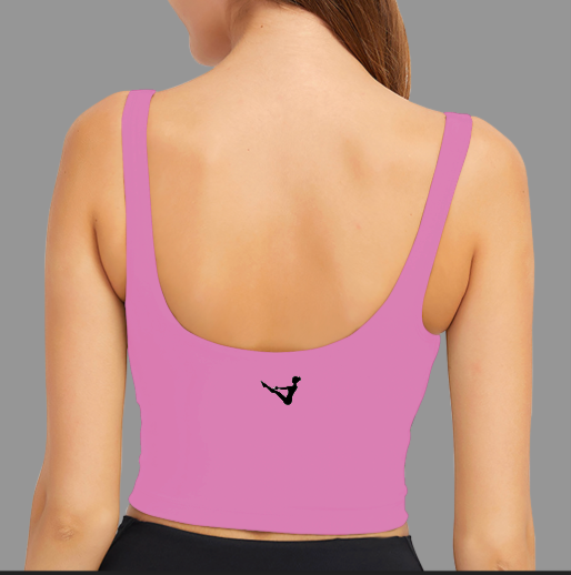 Pink Low Cut Sports Bra Top