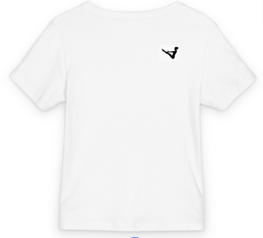 No Muscle Left Behind Organic Ribbed Cotton Baby Tee - black font