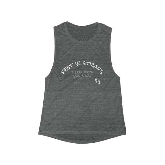 Feet in Straps BC Tank - white font in multiple colors