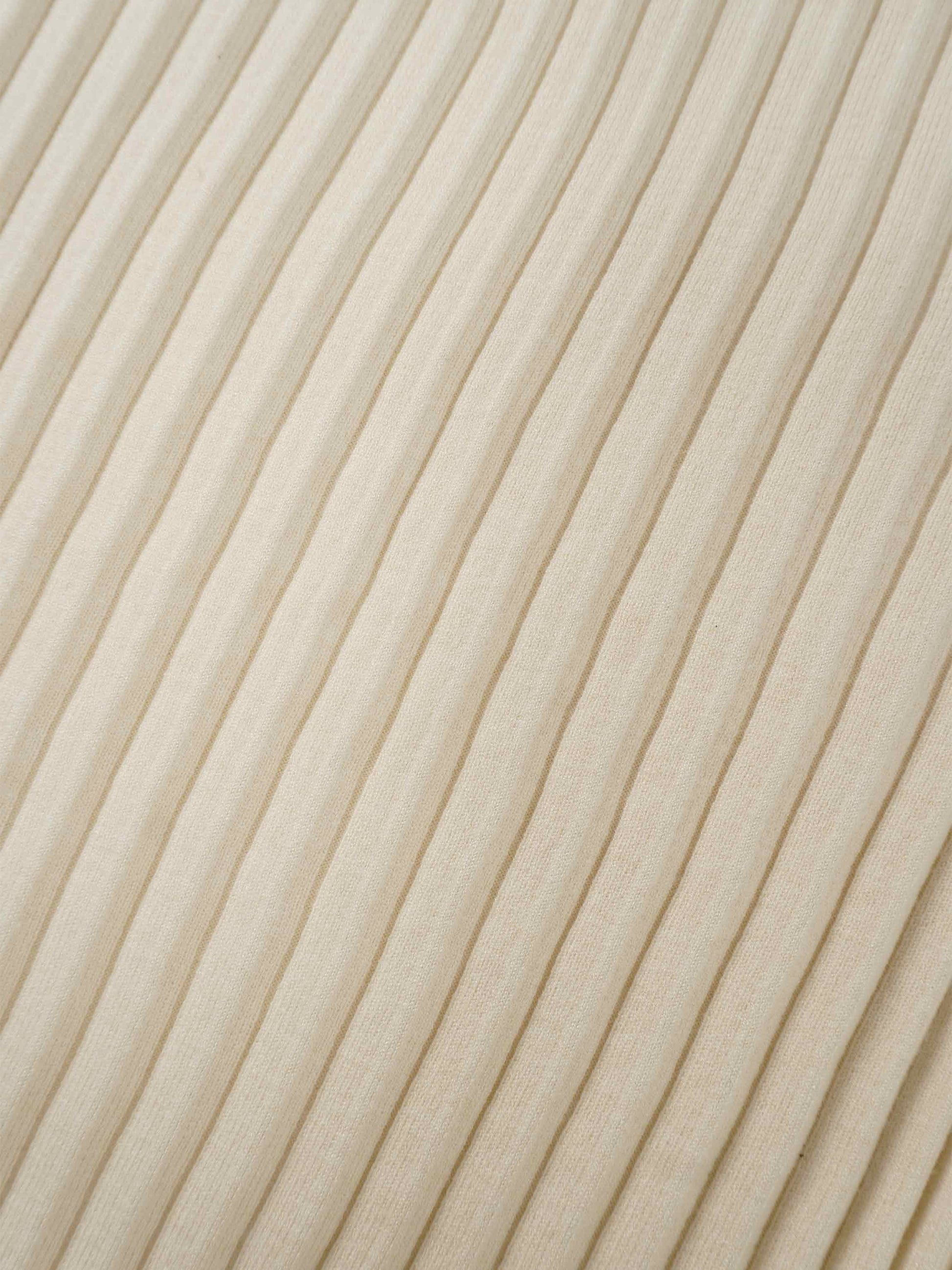 Knit Ribbed Maxi Skirt in Ivory-3