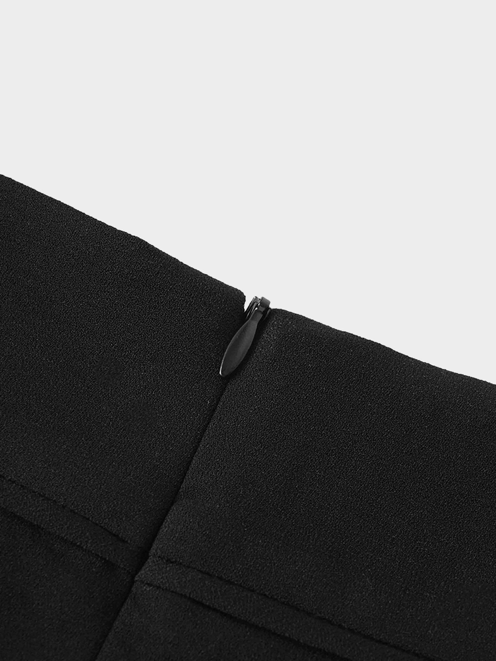 Bottom Flare Skirt-Black-3