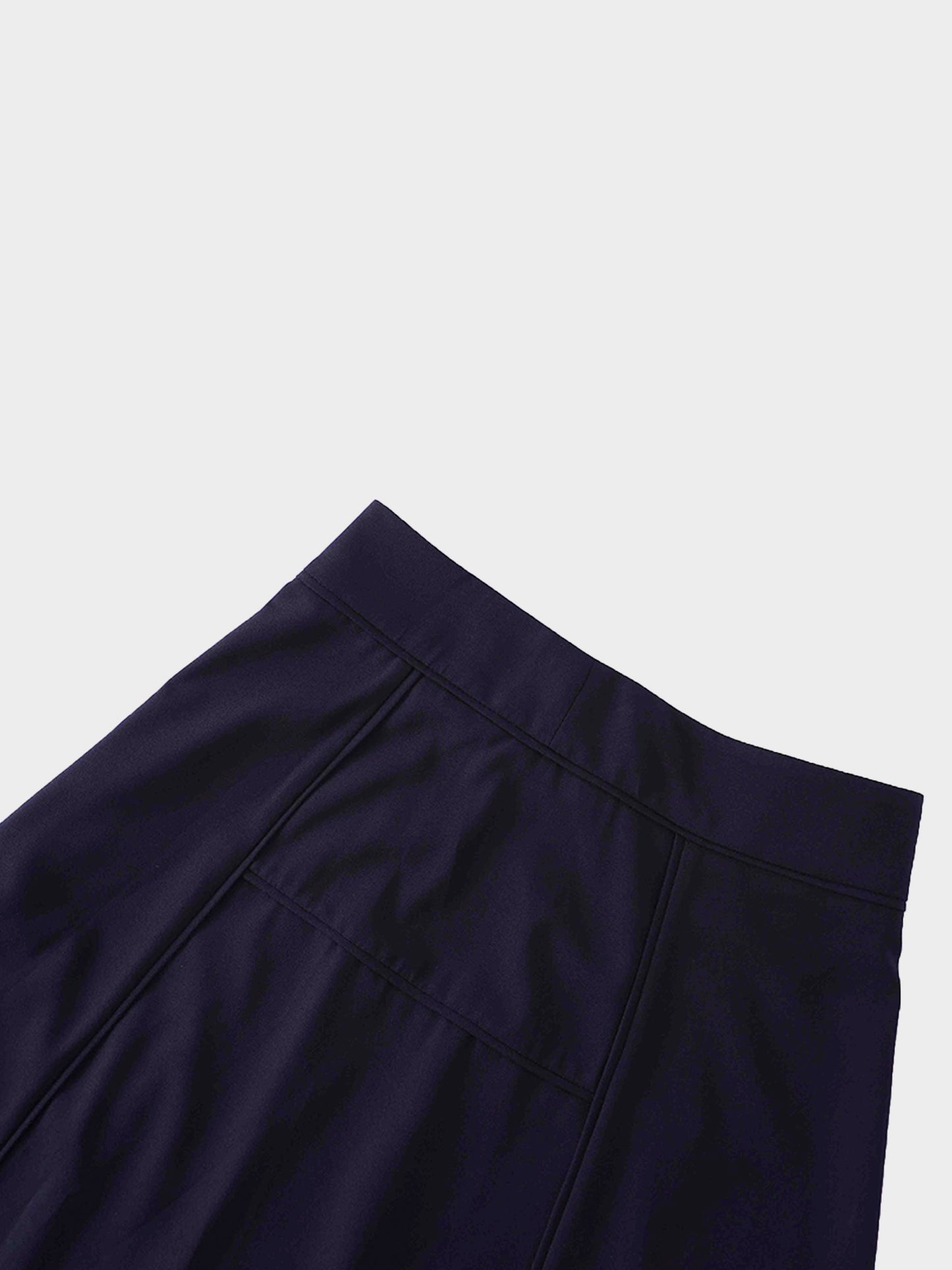 Bottom Flare Skirt-Navy-2