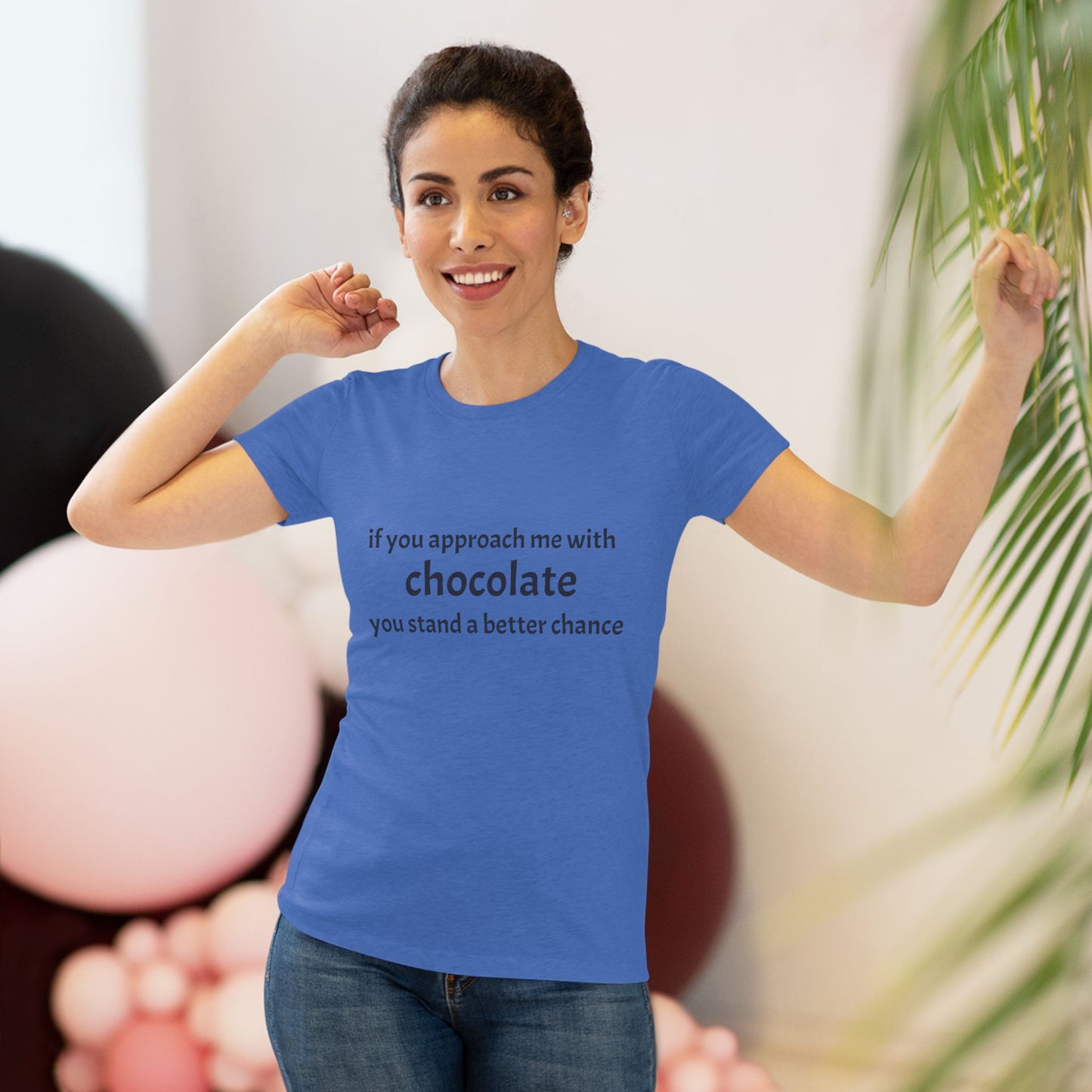 Approach with Chocolate NL Tee- black font in multiple colors