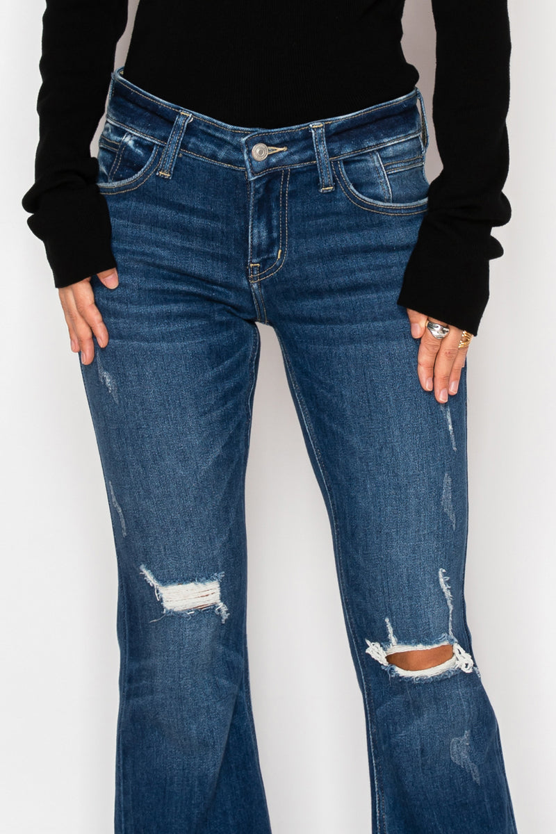 The Margaret Jean - Low Rise Stretch Vintage Flares by Artemis Vintage