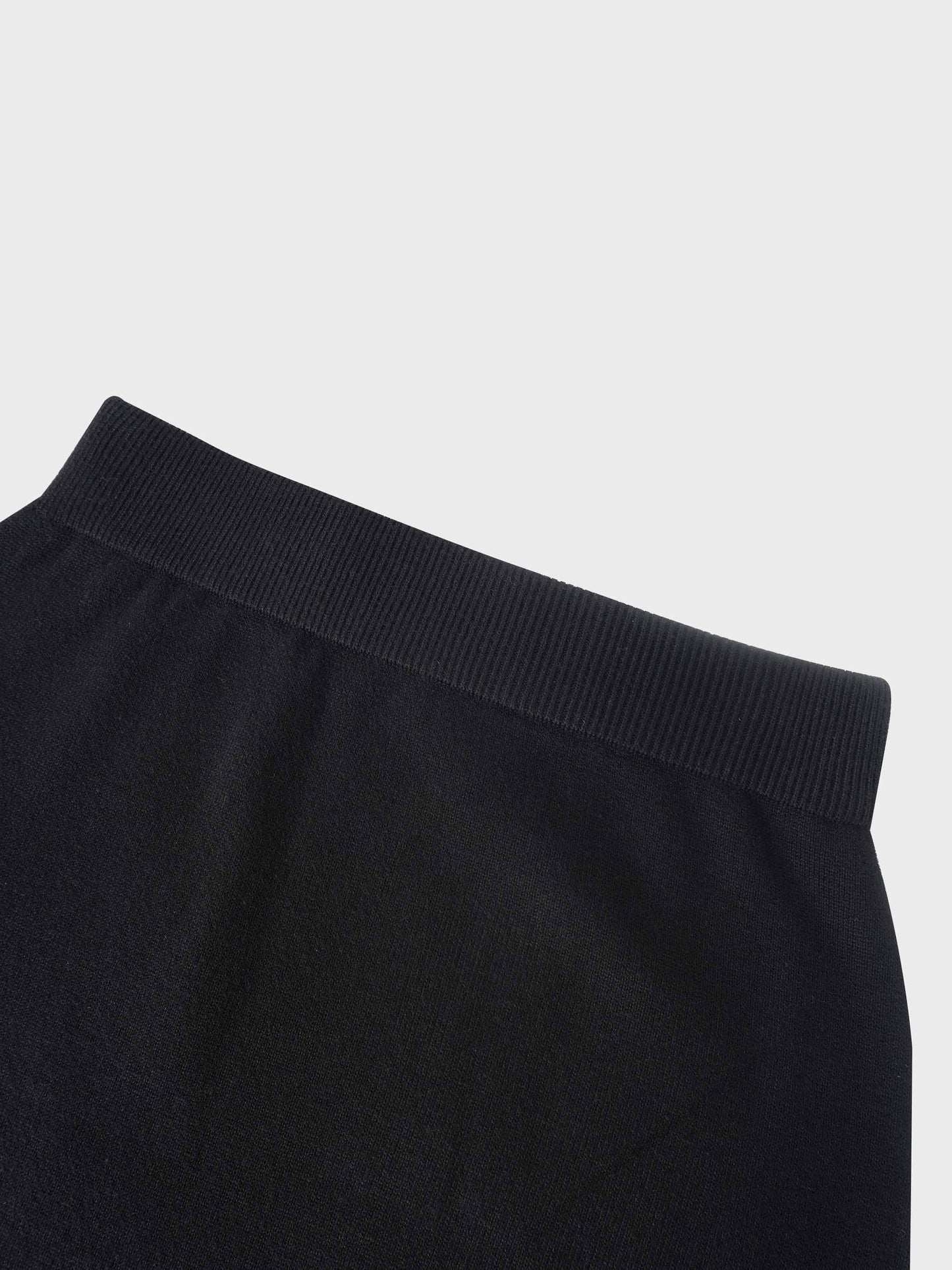 Side Zipper Straight Maxi Skirt-Black-3