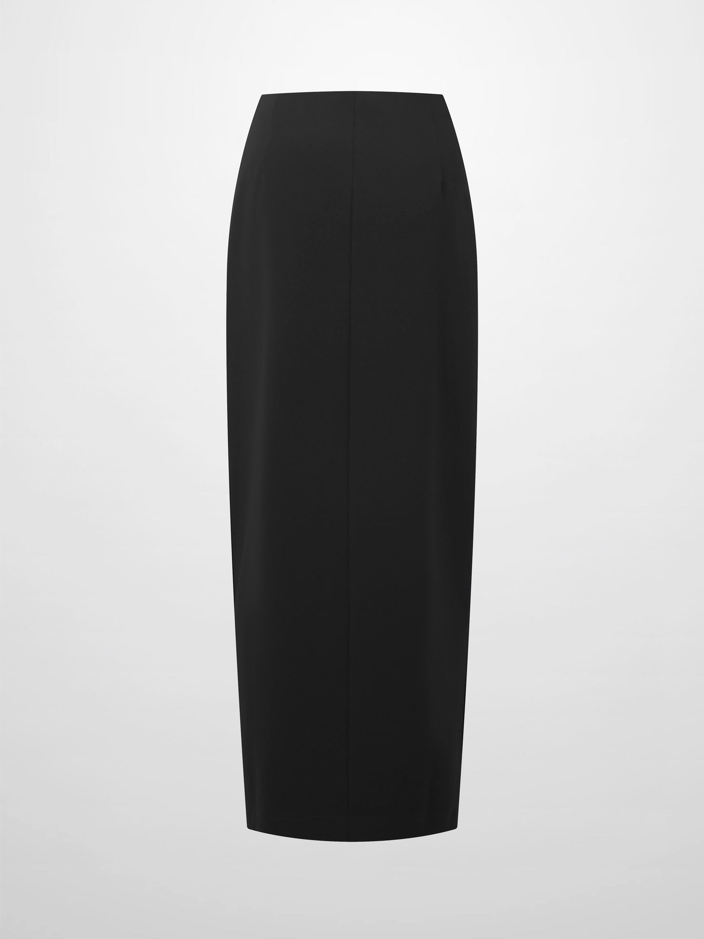 Straight Maxi Stretch Skirt-Black-1