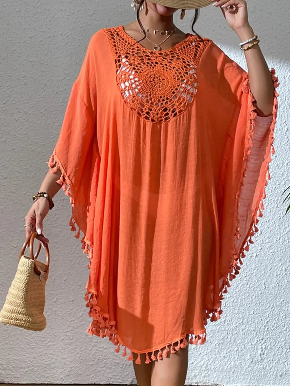 Tassel Cutout Cover-Up in multiple colors