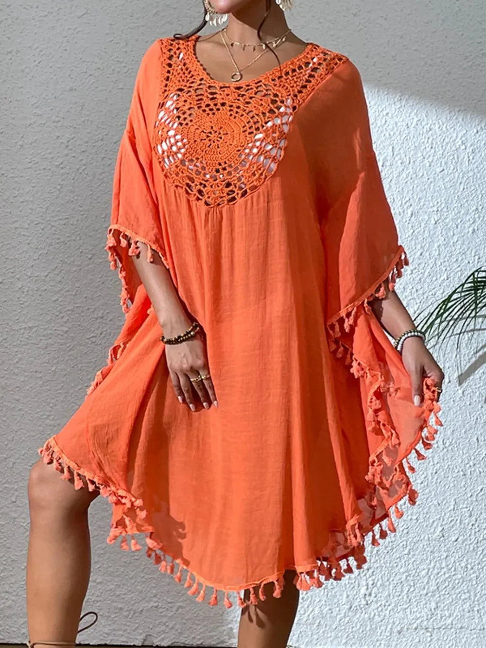 Tassel Cutout Cover-Up in multiple colors