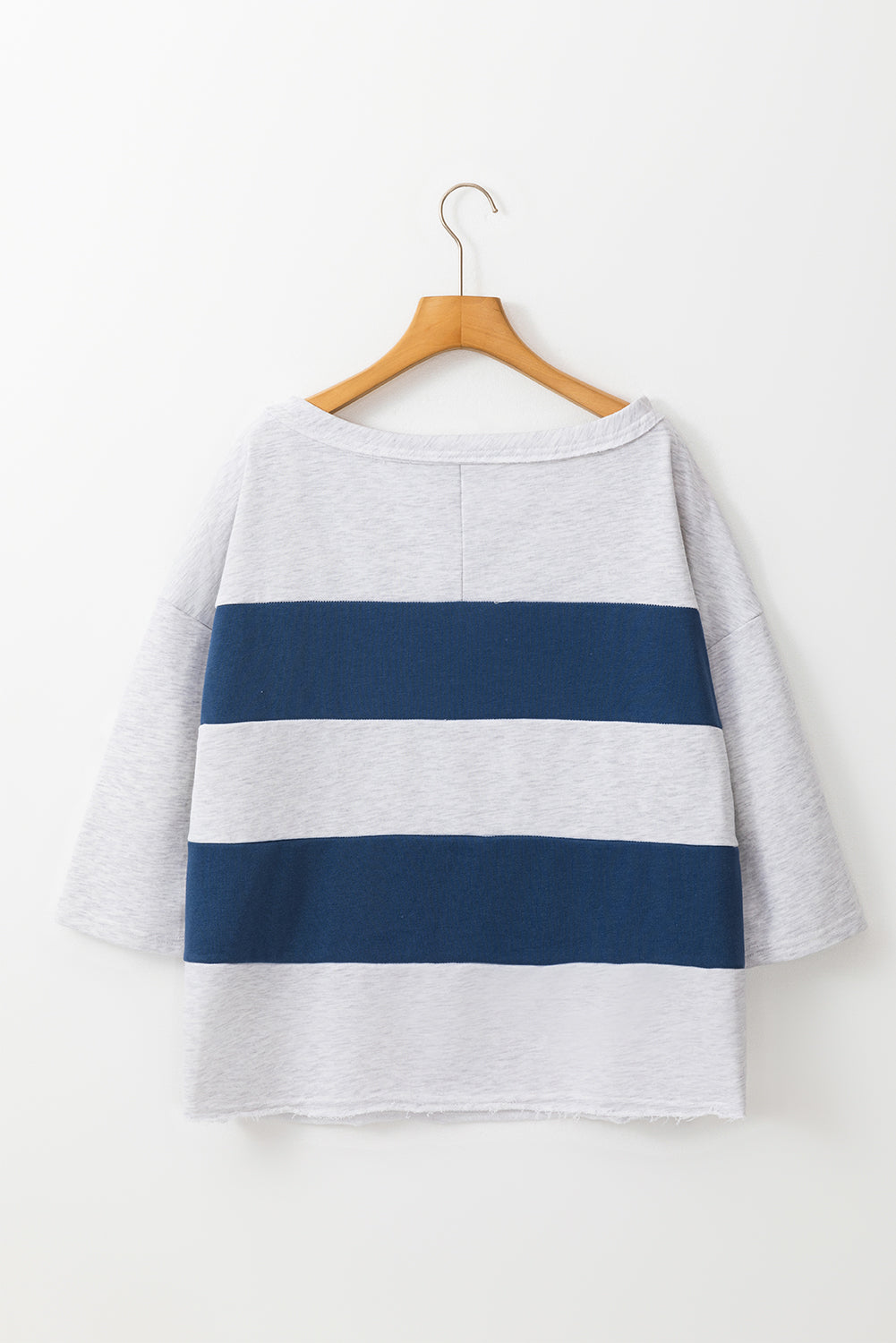 Striped Raw Seam Sweatshirt