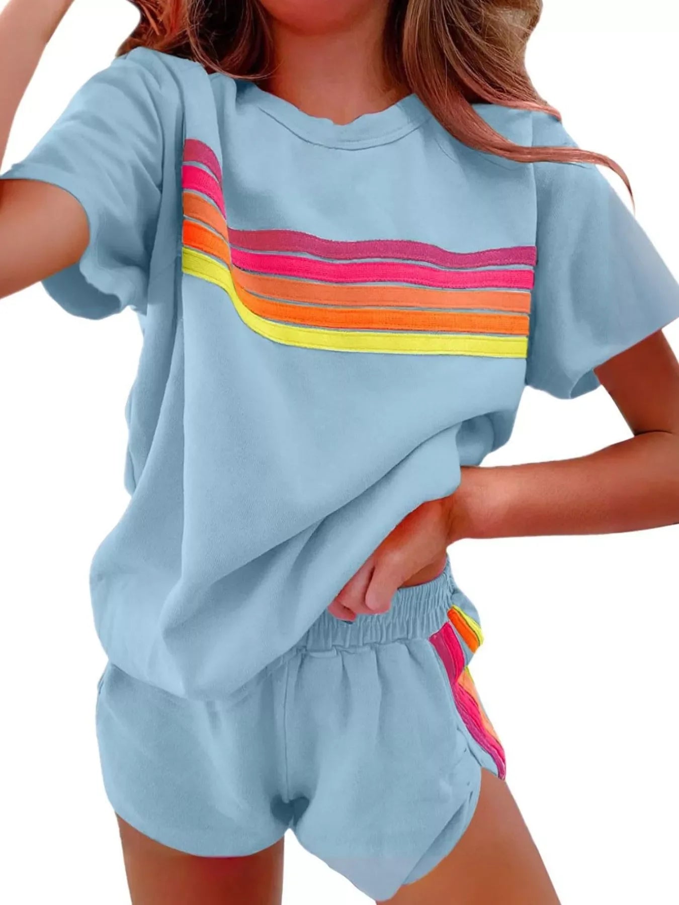 Rainbow Striped Set in multiple colors