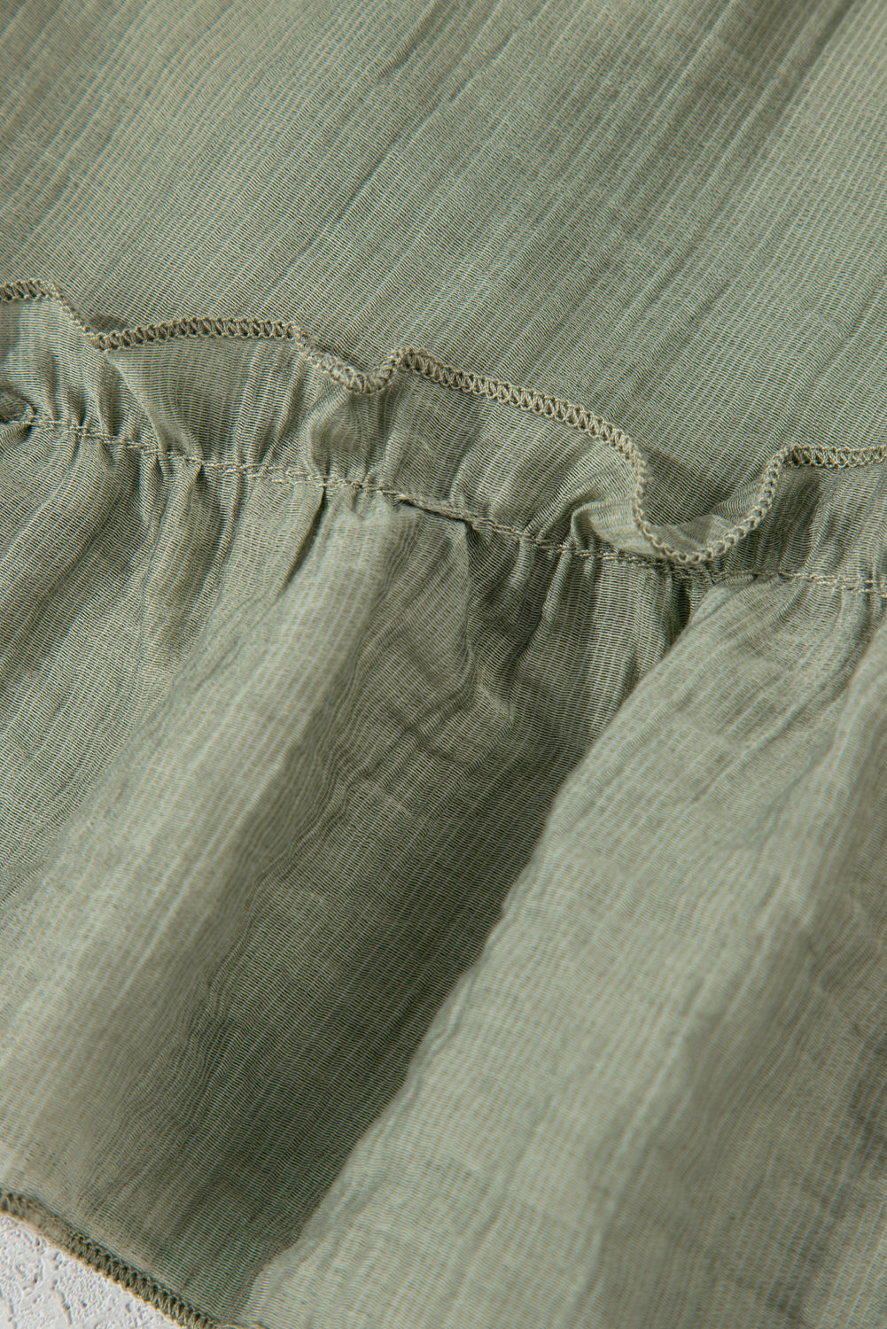 Laurel Green Ruffle Hem Shorts