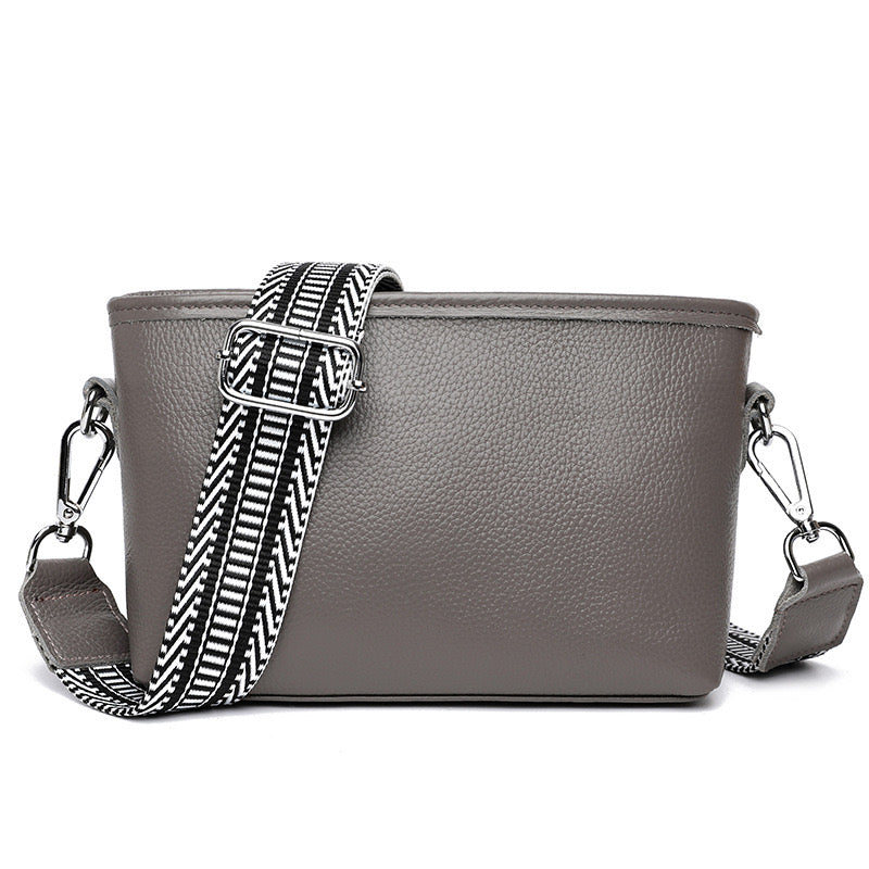 Aria Leather Compact Crossbody Bag in multiple colors
