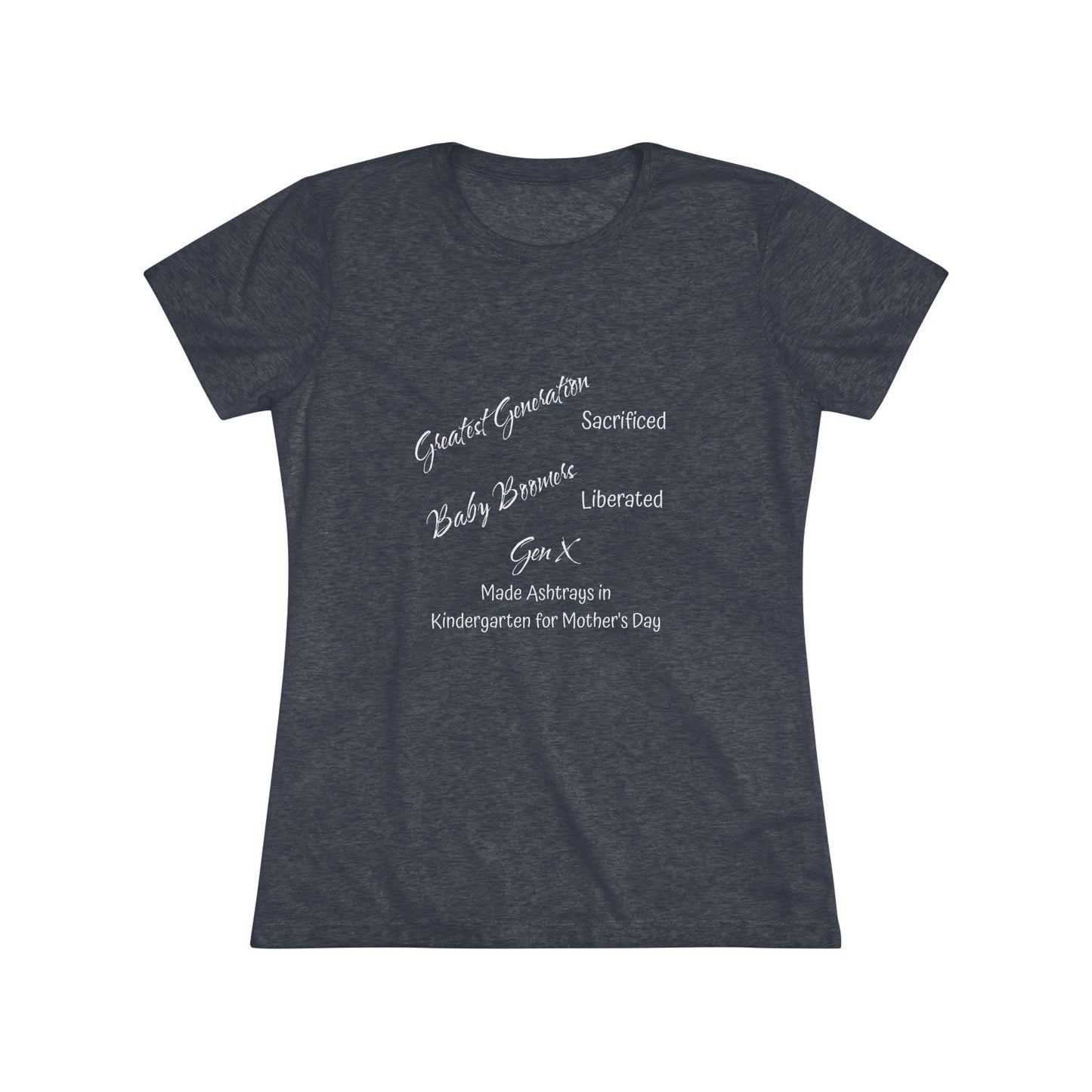 Gen X Ashtrays NL Tee - white font in multiple colors