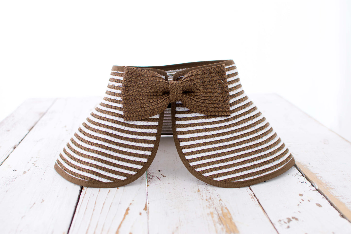 Foldable Bow Stripe Visor in multiple colors