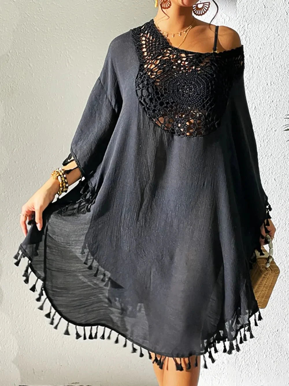 Tassel Cutout Cover-Up in multiple colors