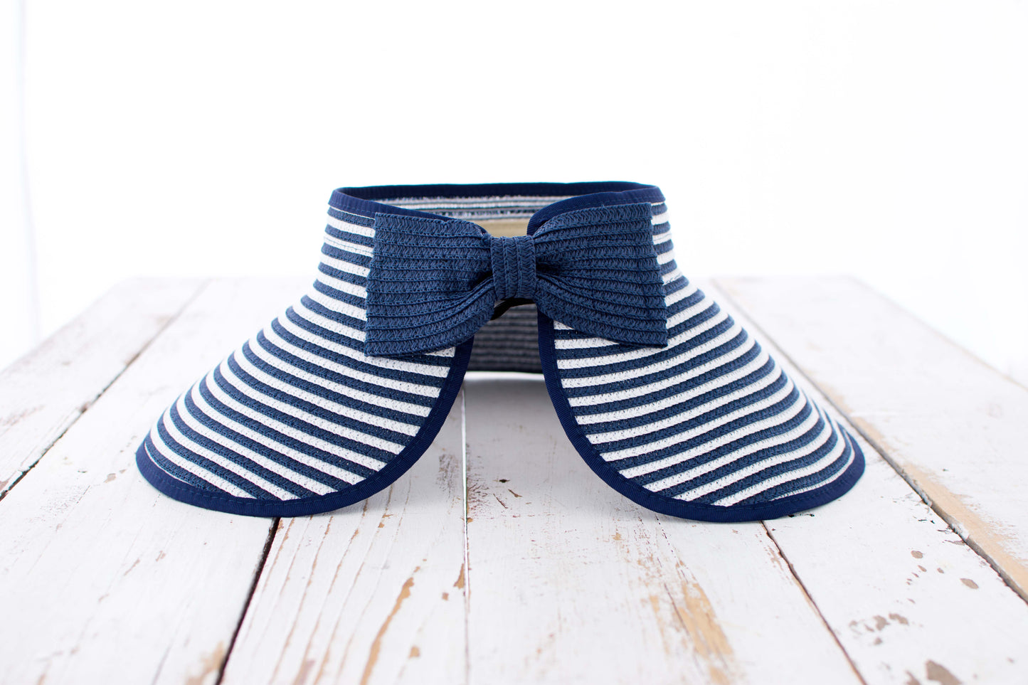 Foldable Bow Stripe Visor in multiple colors