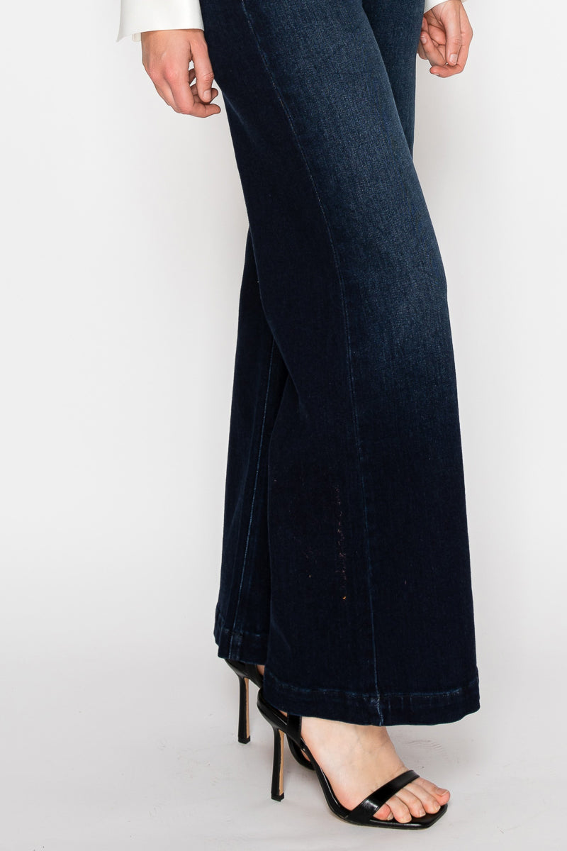 Eco Friendly Ultra High Rise Palazzo Sailor Jeans by Artemis Vintage