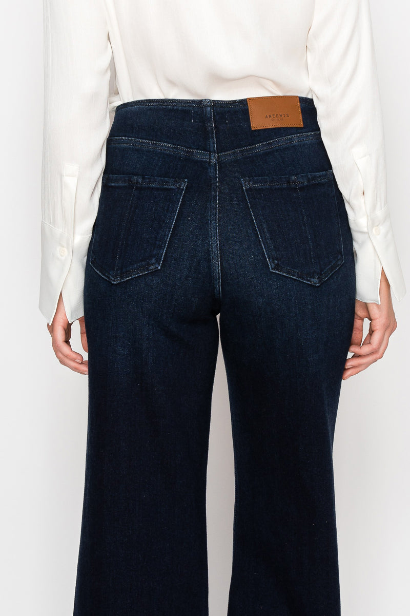 Eco Friendly Ultra High Rise Palazzo Sailor Jeans by Artemis Vintage