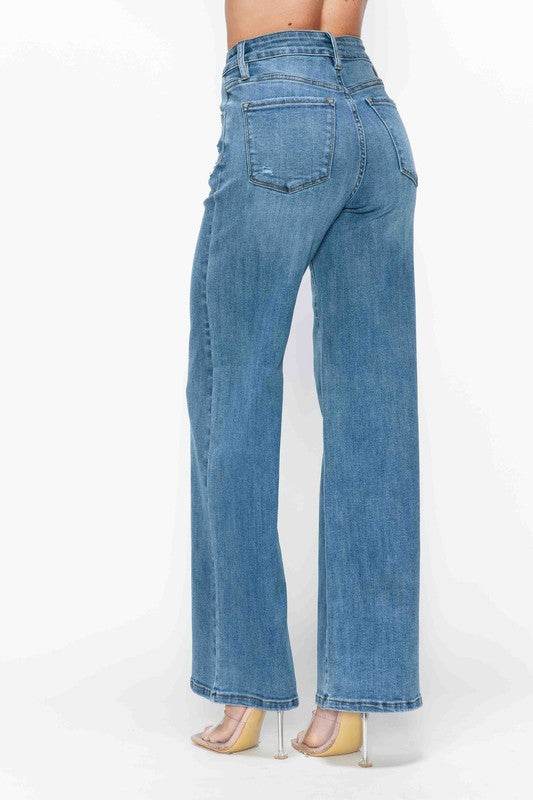 The Nadia Jean - High Rise Wide Leg Jeans by bytos