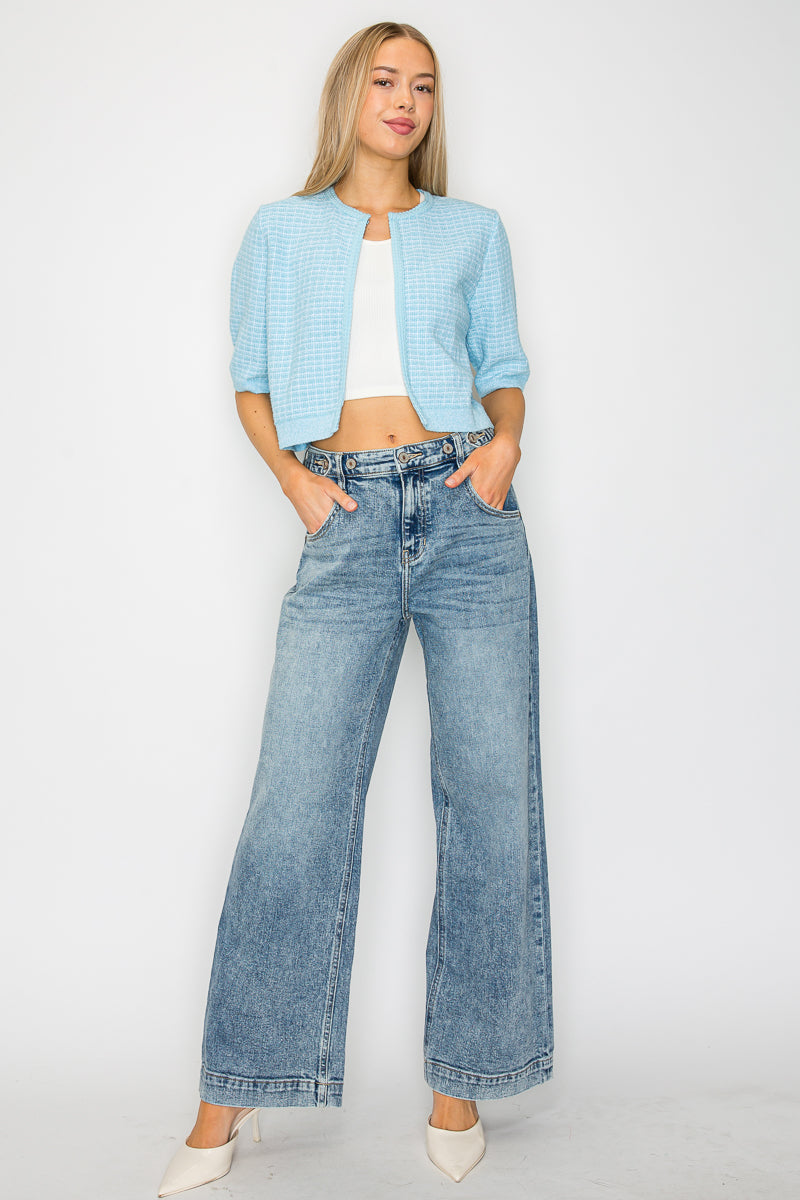 The Winnie Jean - Adjustable Waistband High Rise Baggy Wide by Artemis Vintage