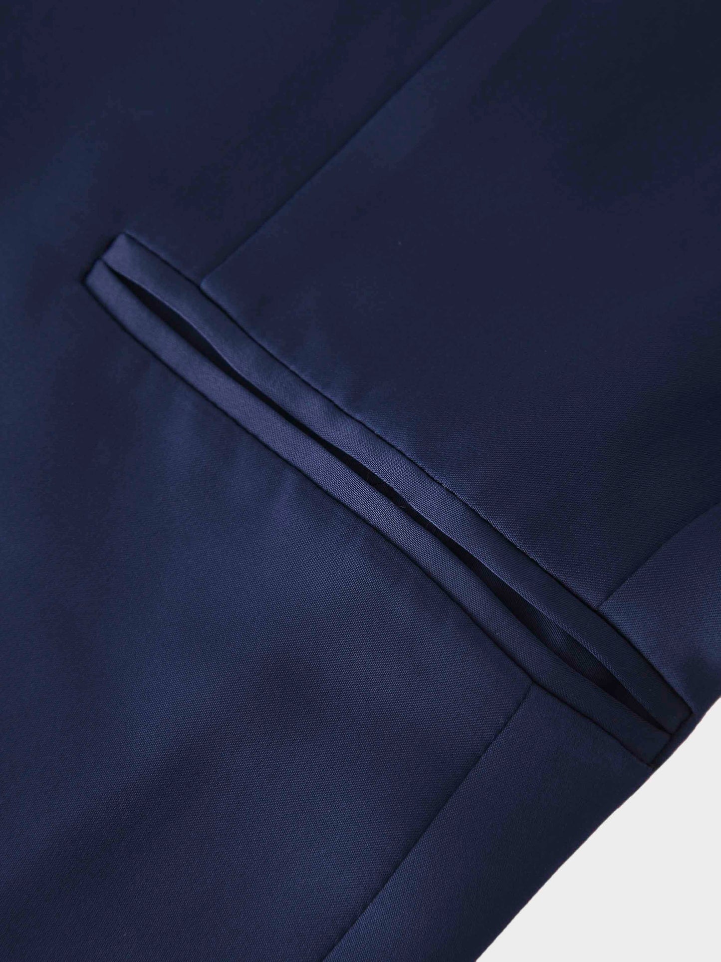 Satin Evening Blazer-Navy-3