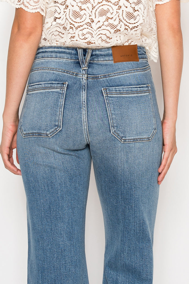 The Aurelia Jean - High Rise Crop Palazzo with Tummy Control by Artemis Vintage