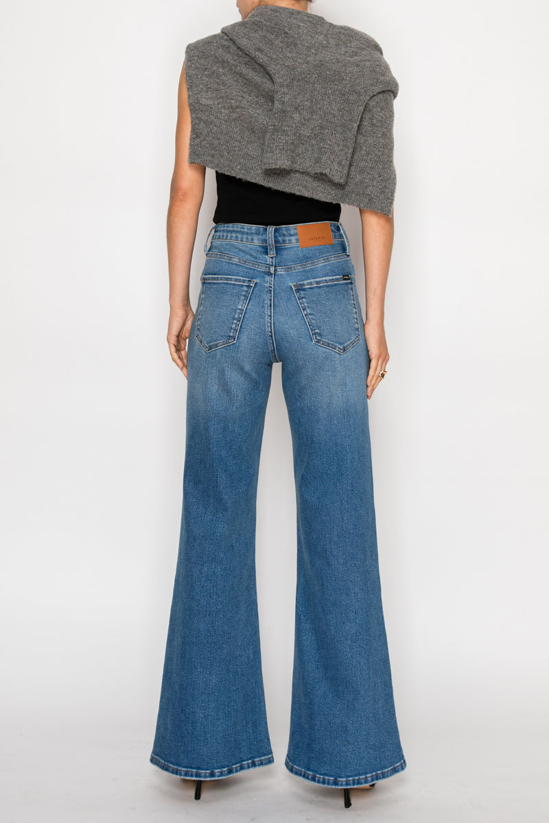 The Reese Jean - Relaxed High Rise Palazzo with Tummy Control by Artemis Vintage